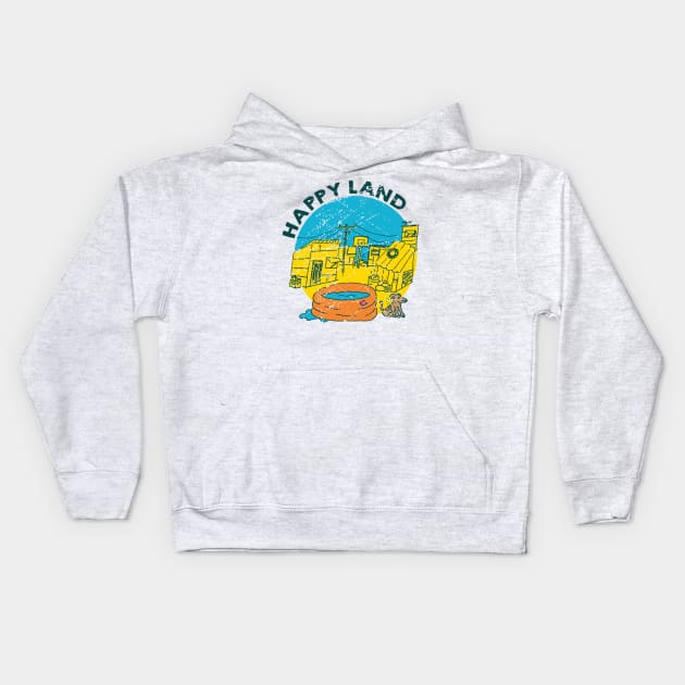 Happy Land Kids Hoodie by papaomaangas